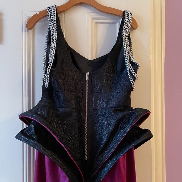 Custom Dress with Chain Shoulder and Hip Fins - Picture 2 of 6